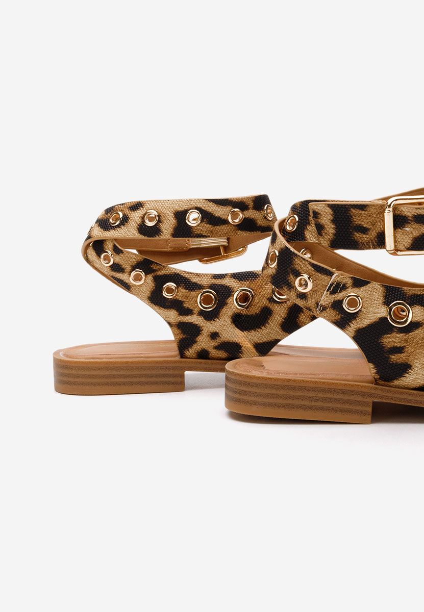 Sandales plates leopard Zarrana