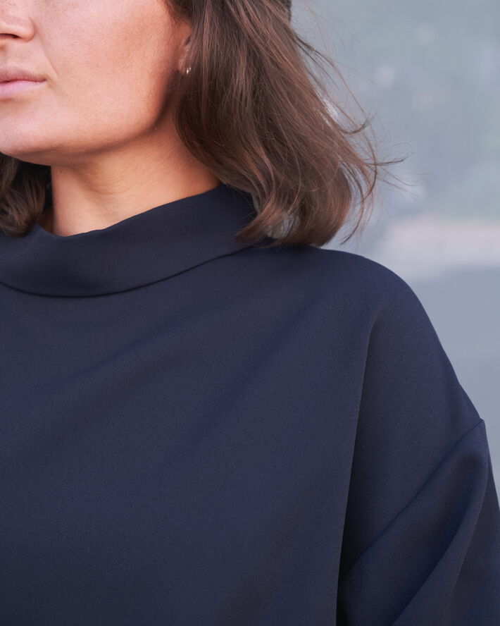 Neo Noir Arlo Crepe Jumpsuit Navy