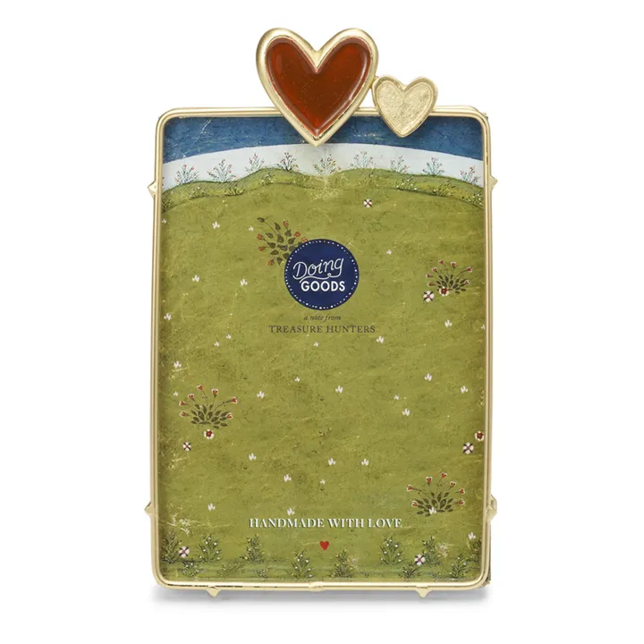 Doing Goods Cadre photo Pyar Heart en laiton | Gold