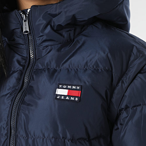 Doudoune Longue A Capuche Femme Vest Down Puffer 1843 Bleu Marine