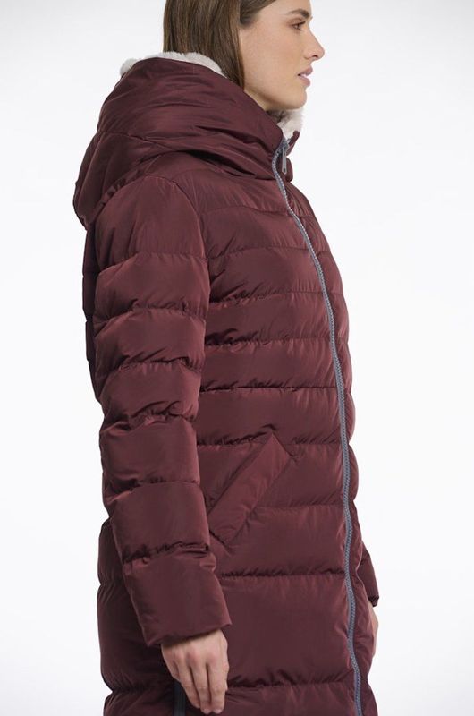Rino&Pelle - Keila - Faux-fur Jas - Bordeauxrood