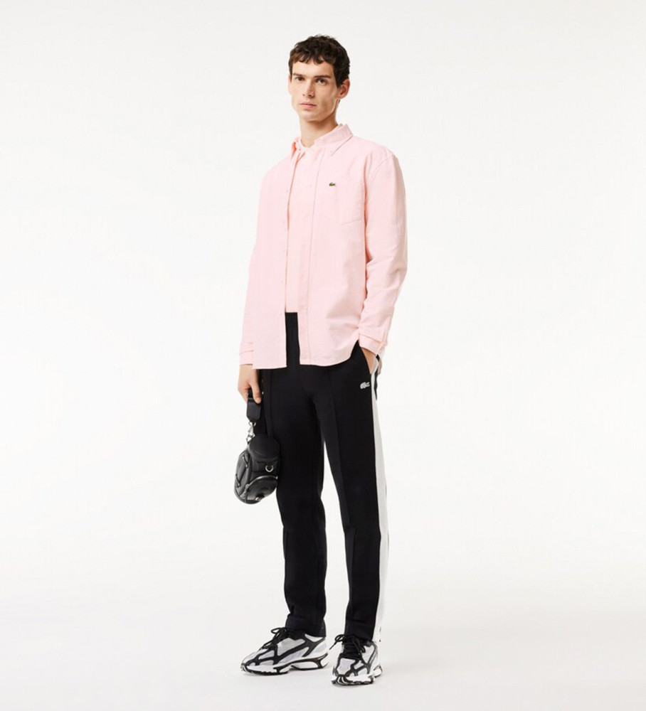 Camisa Lacoste Oxford de corte regular rosa