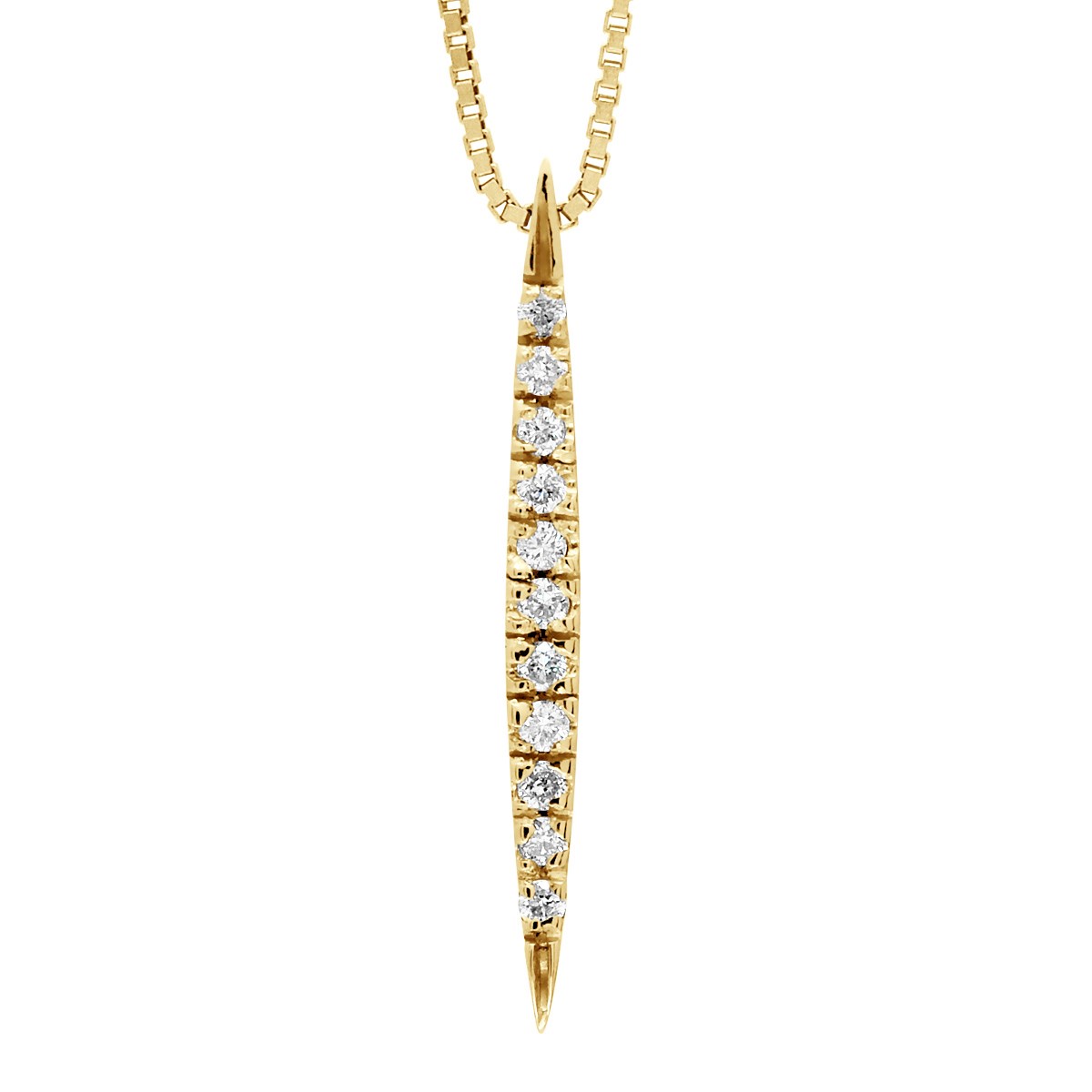 Collier DROP Diamants 0,060 Cts Or Jaune