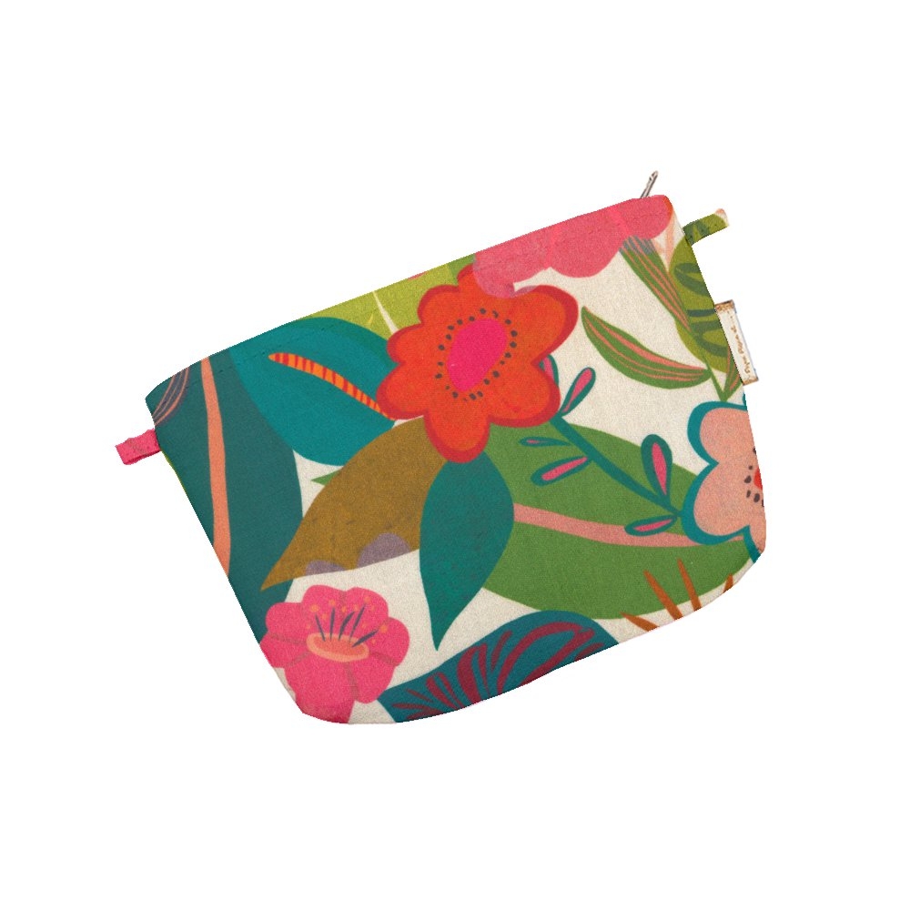 Mini Pochette Tissu Fleurs Des Iles
