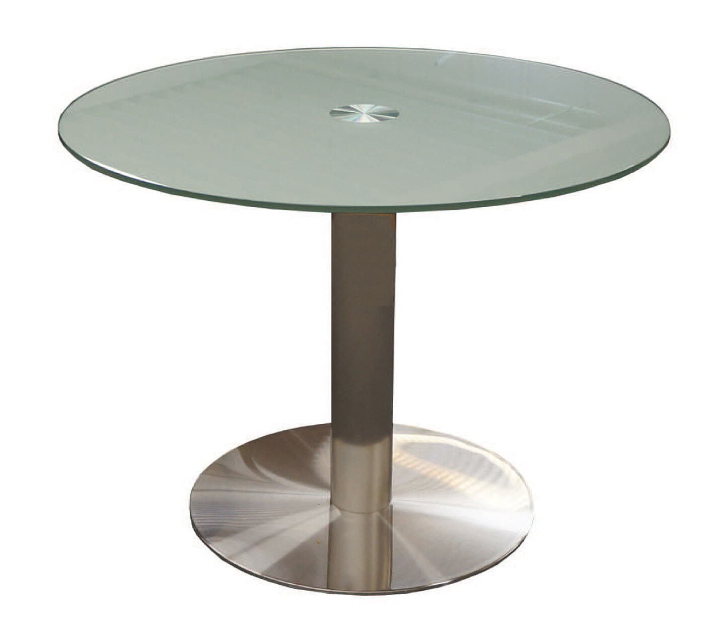 MONDO Esstisch rund TIRAMO 115 cm Glasplatte Grau