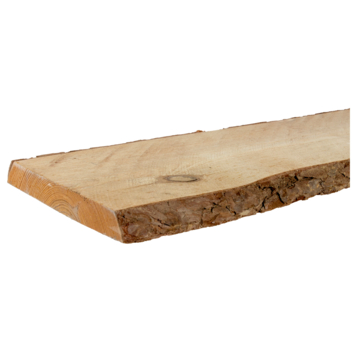 Schaaldeel dennenhout blank ca. 2 x 15/25 cm, lengte ca. 240 cm