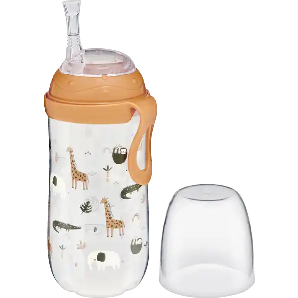 Trinkhalmflasche Flexstraw 360ml  /  ab 12 Monate  /  BRAUN