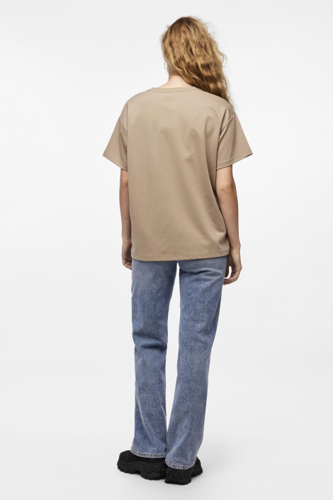 Pieces beige dames t-shirt