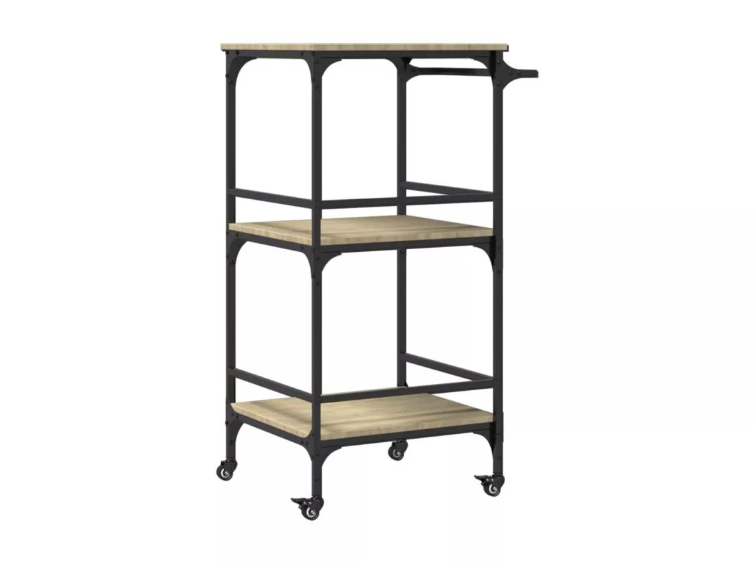 Chariot de cuisine chêne sonoma 60,5x50x105cm bois d'ingénierie