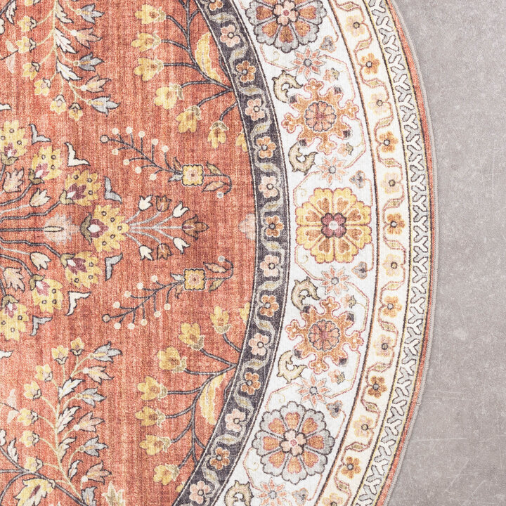 Rond vintage buitenkleed - Santo Flora Terra