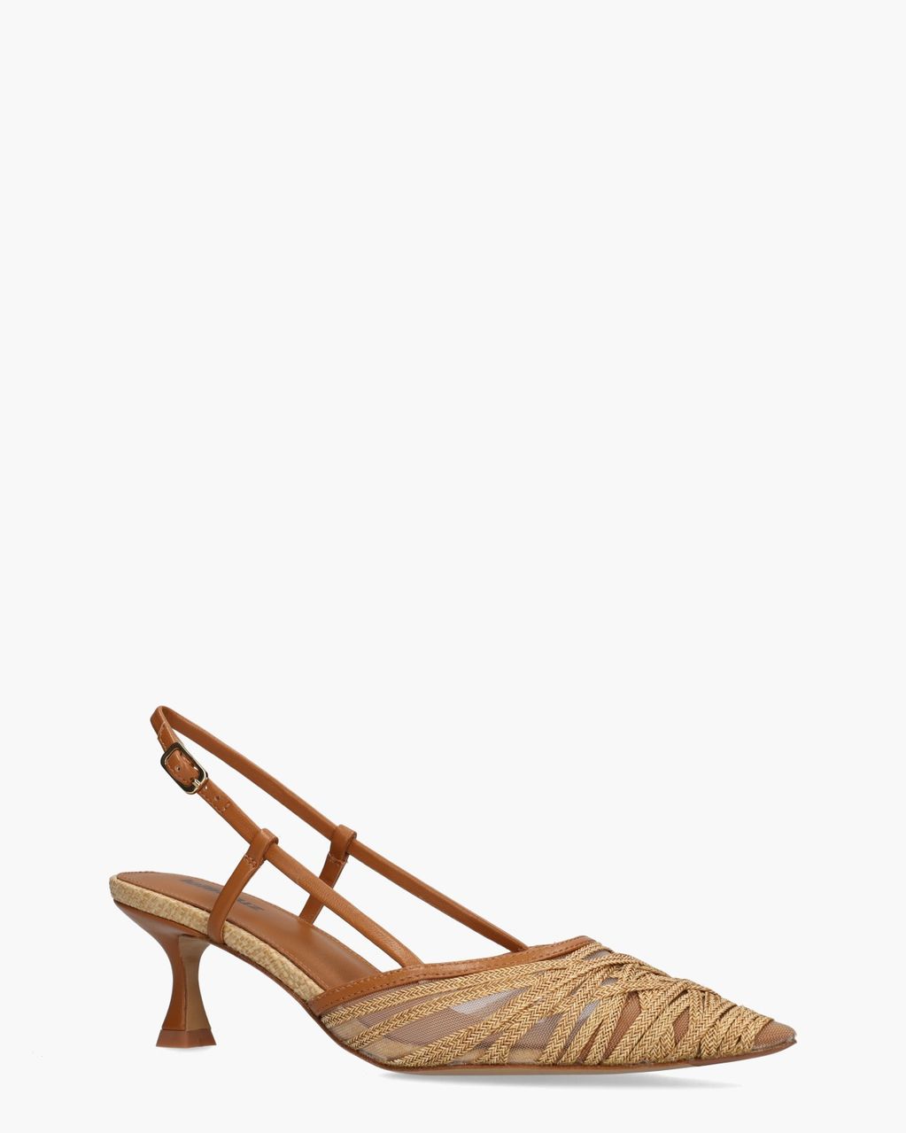 Lola Cruz Cleo Bruin/Cognac Dames Slingbackpumps