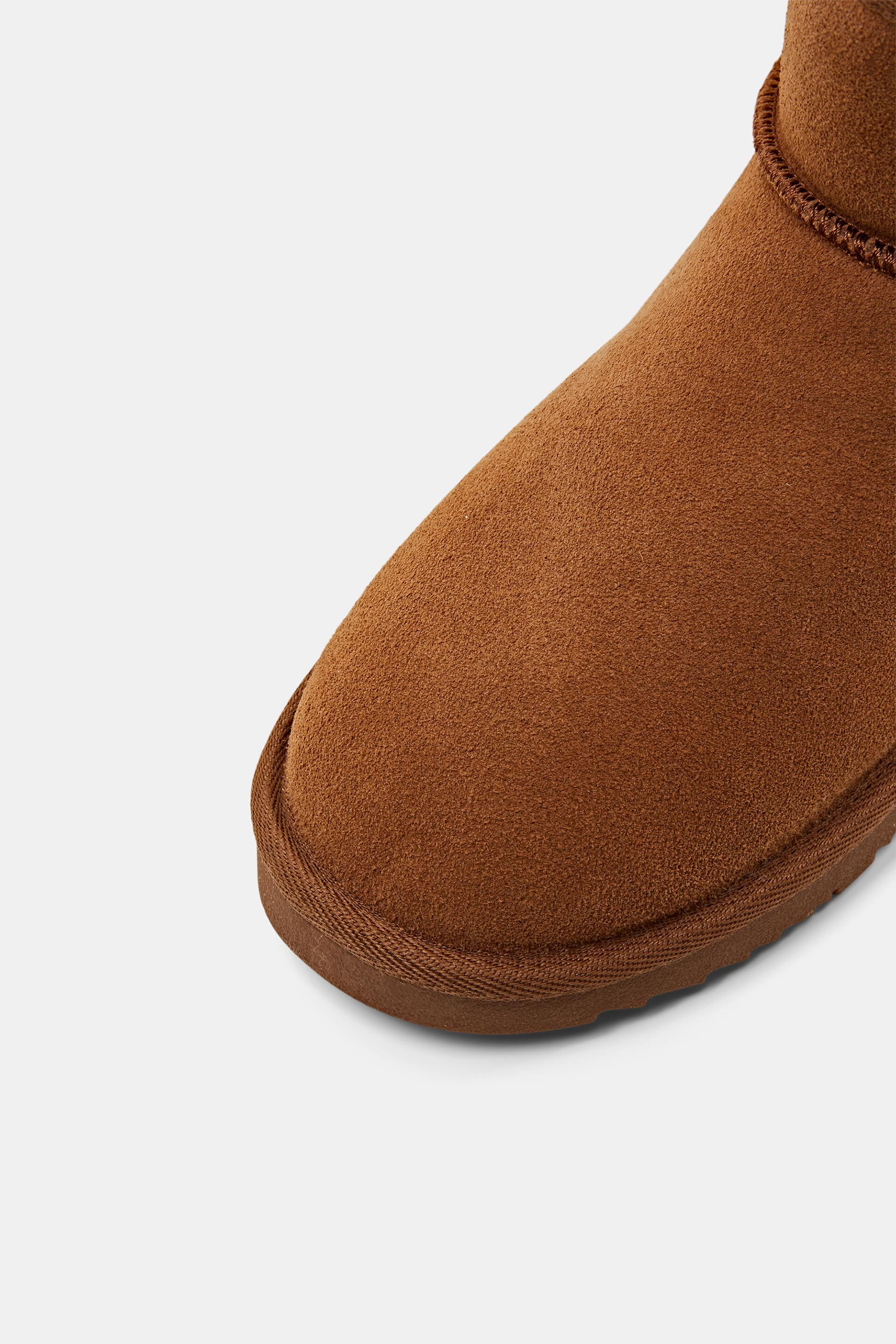 Bottines en daim doublées de fourrure synthétique