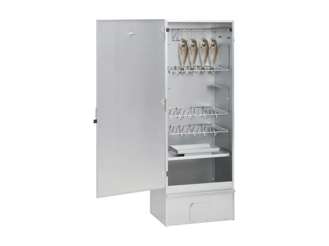 Fumoir pour four à barbecue avec copeaux de bois 44,5x29x110 cm