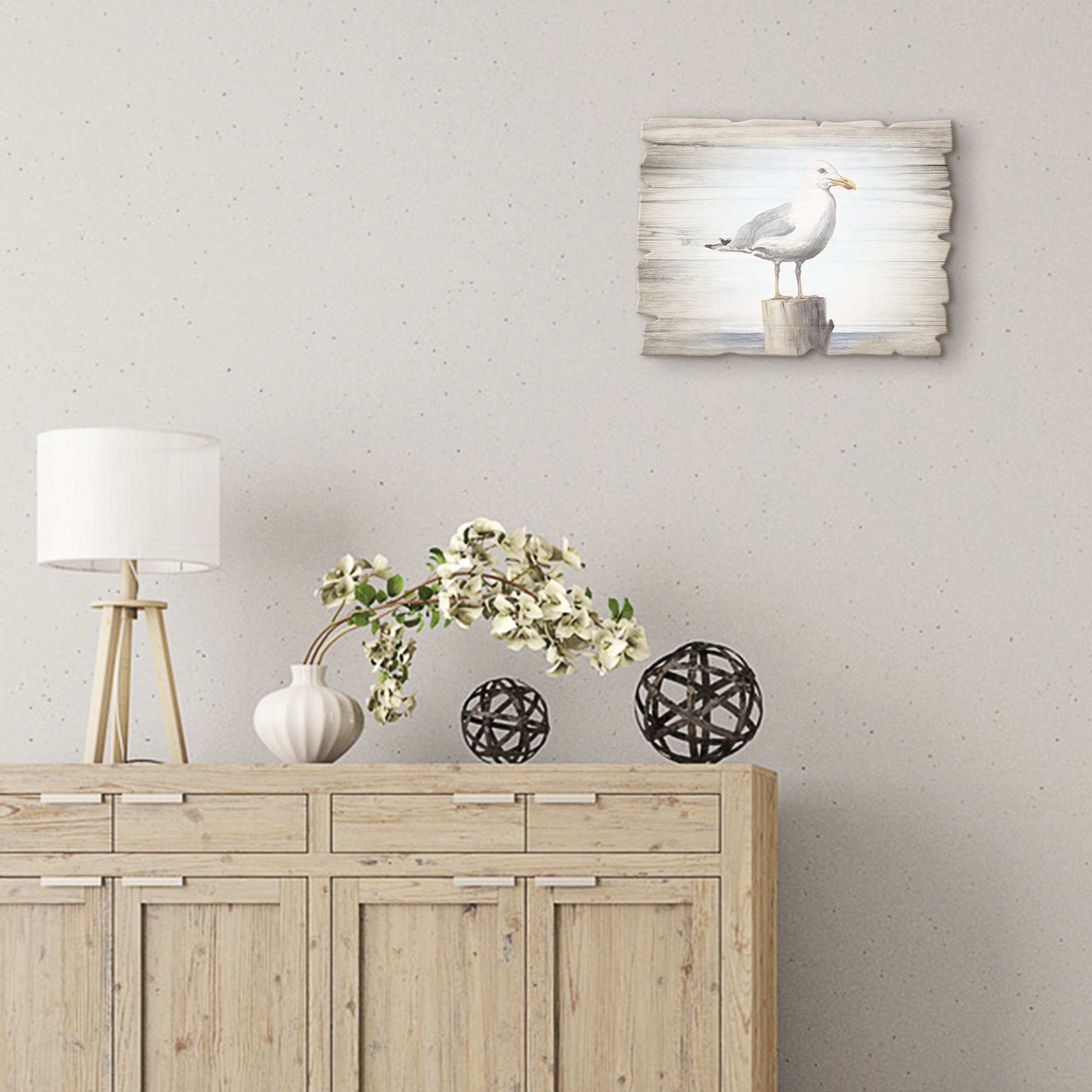 Artland Holzbild »Möwe« Vögel 1 Stk. tlg.
