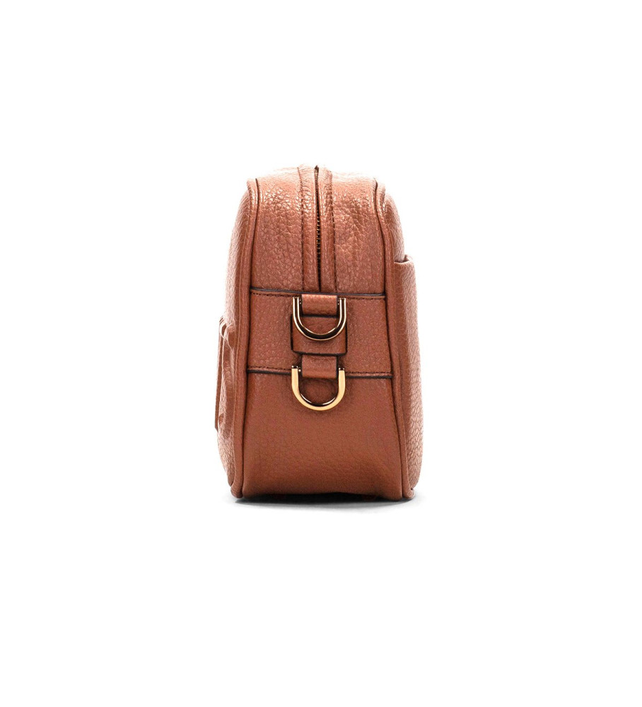 Bolsa transversal Hispanitas com logotipo marrom