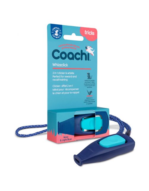 Coachi Whizzclick Clicker Met Hondenfluit - Hondenopvoeding - Navy Lichtblauw