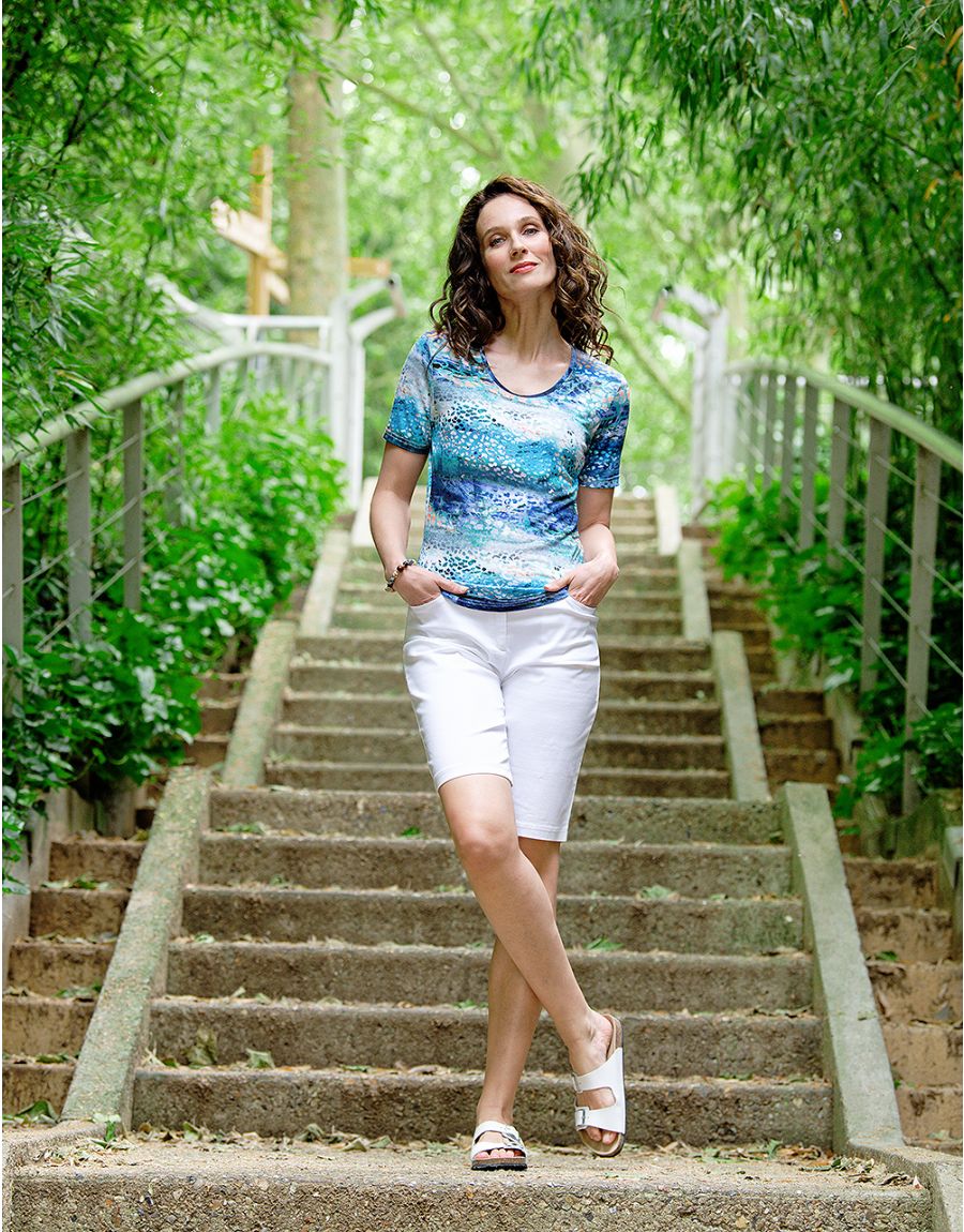T-shirt imprimé bleu