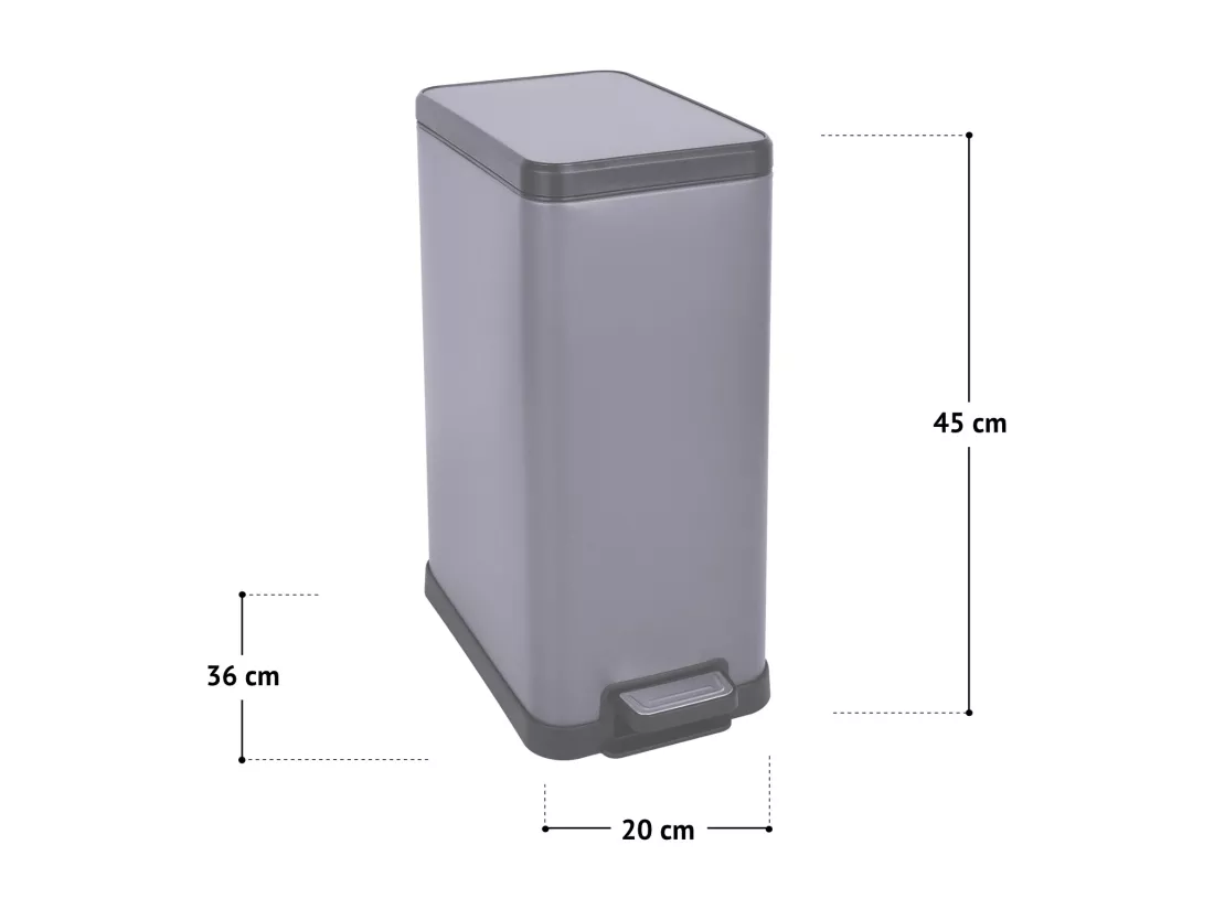 Poubelle à pédale 15l incl. seau intérieur