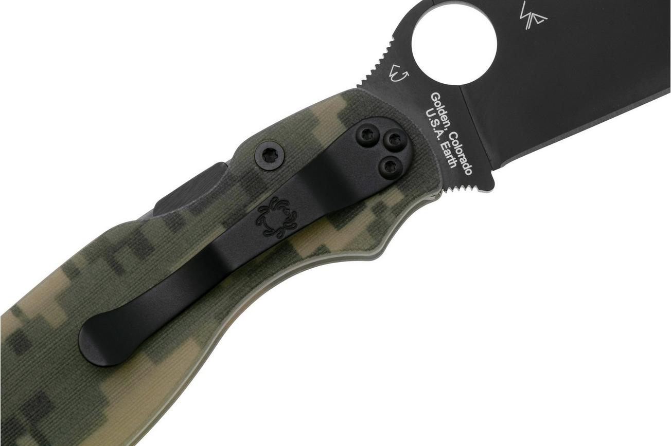 Spyderco Military 2 Black C36GPCMOBK2 Camo G10, zakmes