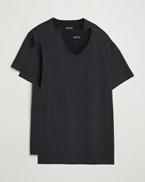 BOSS BLACK 2-Pack Relaxed Fit V-Neck T-Shirt Black
