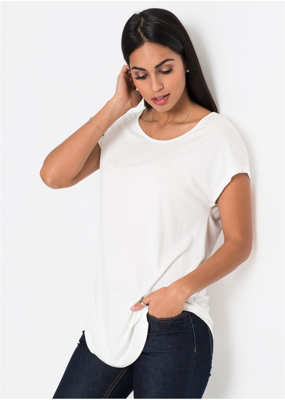 T-shirt à empiècement crochet