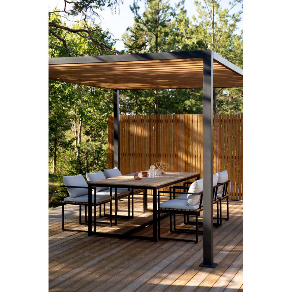 SPISEBORD SENSUM EKSJÖ TEAK 200X100CM SVART