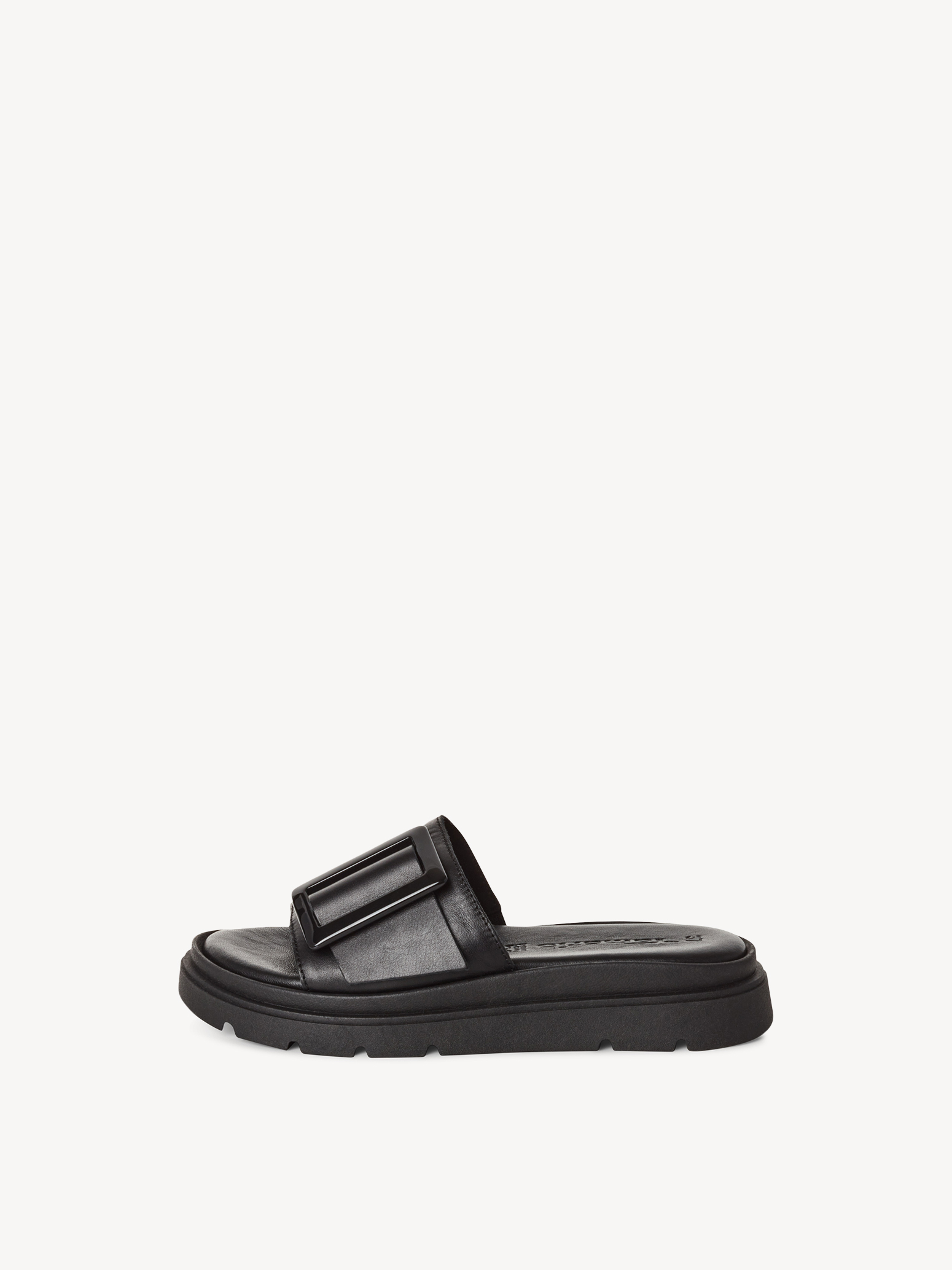 Leren Slipper - zwart