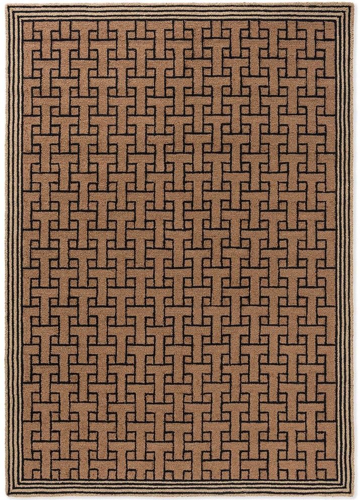 Buitenkleed TB T Monogram Light Brown 455811 Outdoor  | Brink & Campman