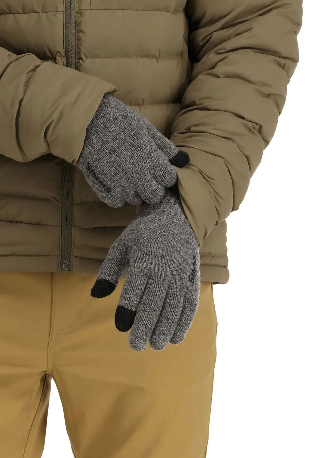 Simms Simms Wool Full Finger Glove Steel