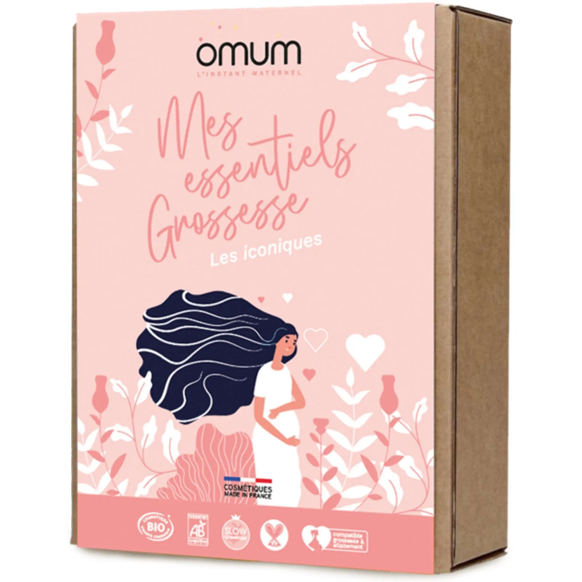 Omum - Coffret Mes Essentiels Grossesse - Les Iconiques Huile Corps, Crème Visage & Soin Intime - Femme