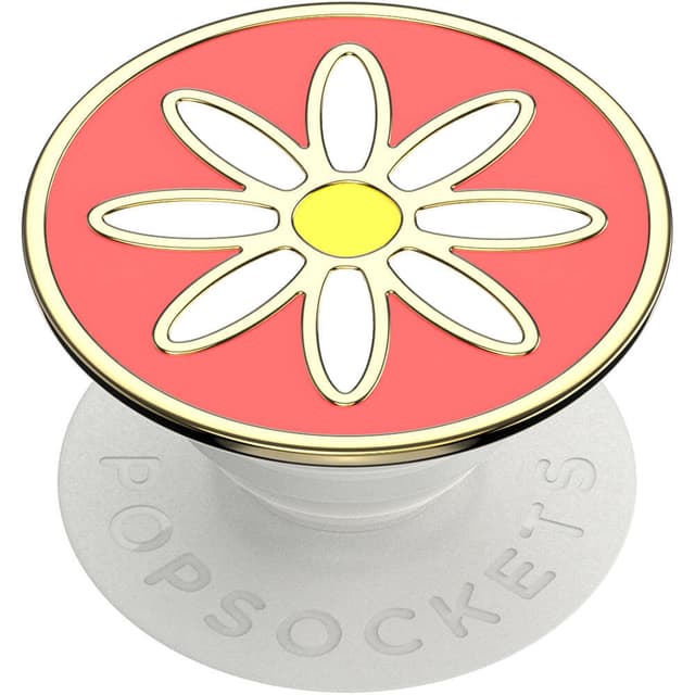POPSOCKETS Enamel Quaint Daisy Coral Aftageligt Greb m. Standerfunktion Premium