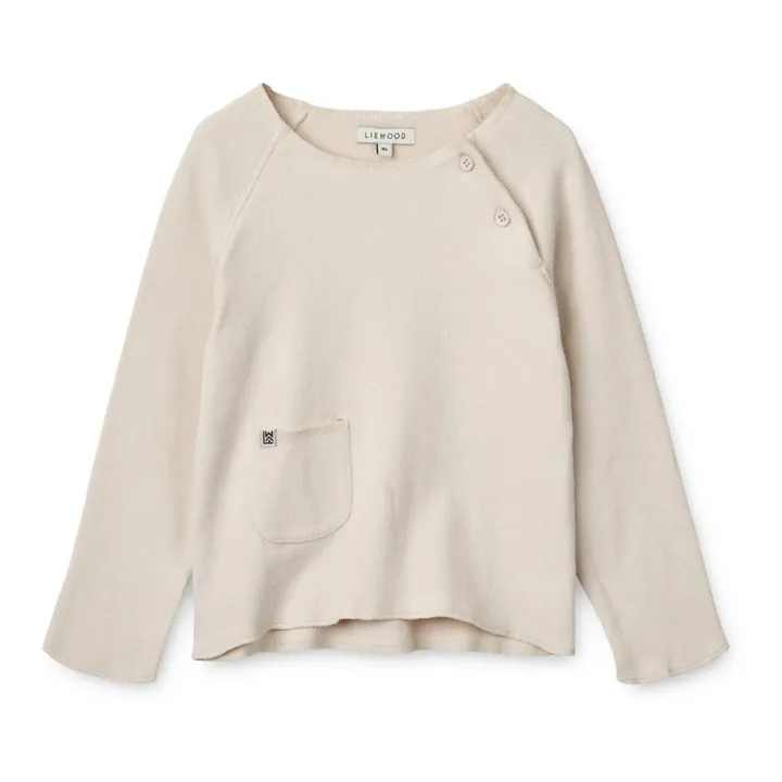 Liewood T-Shirt Coton Bio Côtelé Lolan | Ecru