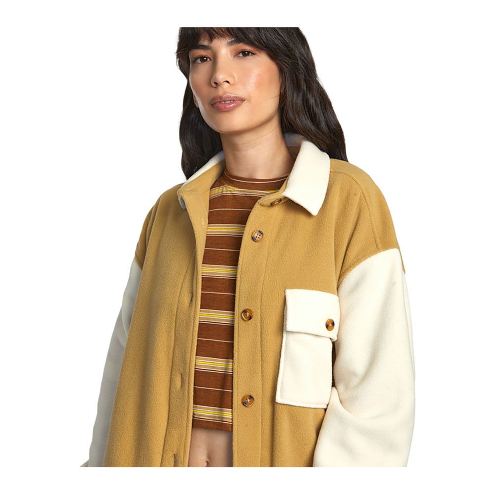 Rvca POLAR BIRDIE SHACKET - Surchemise Femme tan