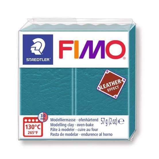 Pâte Fimo Effect cuir 57g turquoiselagon