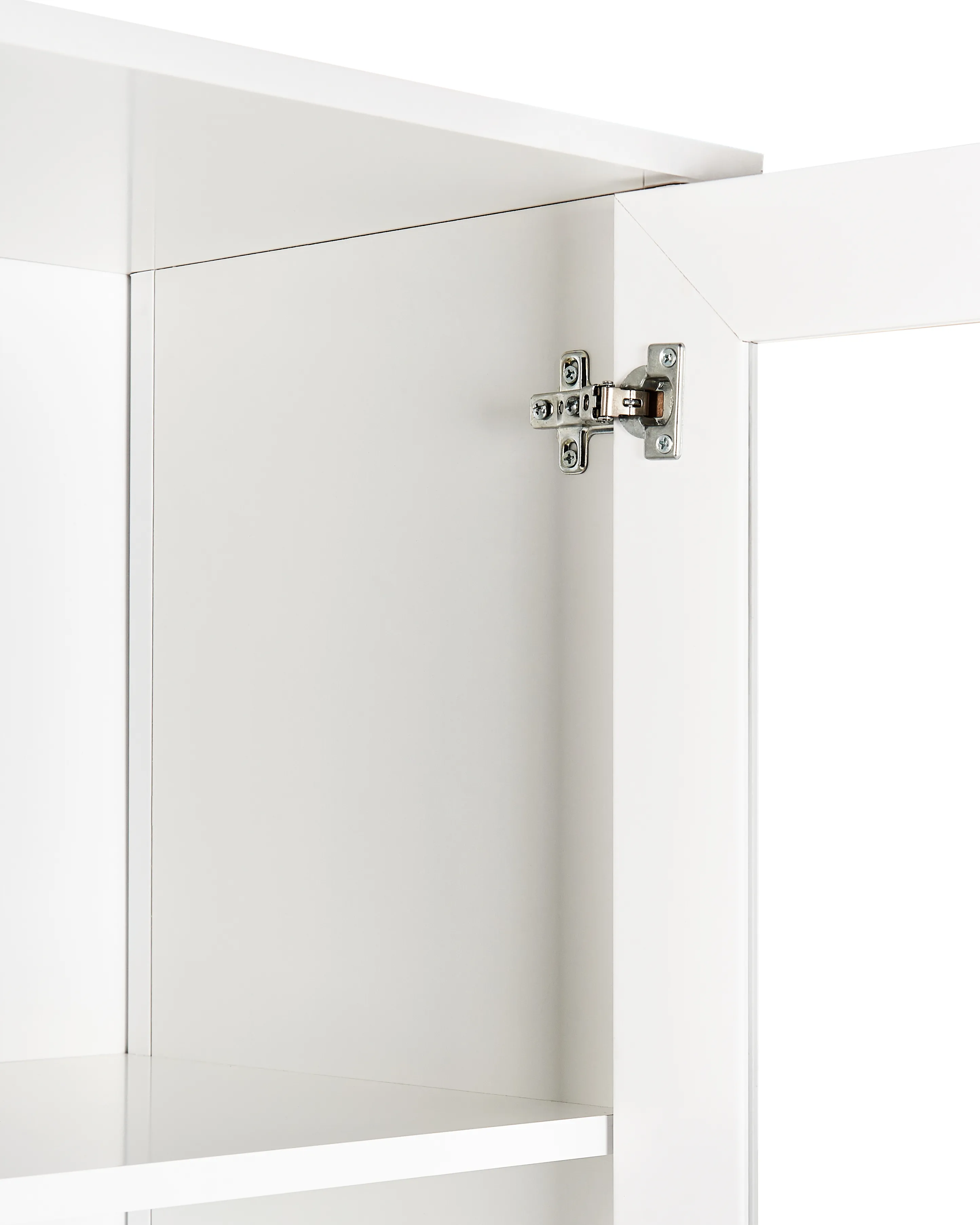 Glazen vitrinekast NORNALUP 80 cm Wit