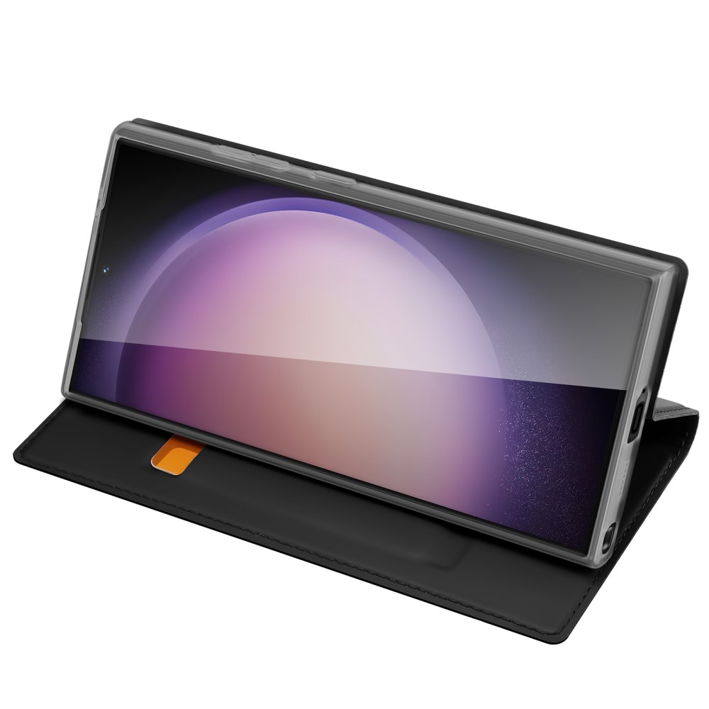 Samsung Galaxy S24 Ultra Flip Wallet Cover Leder Tasche - Schwarz