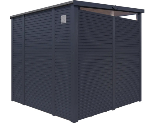 Bertilo Woodline tuinhuis met lessenaarsdak en vloer, 226 x 240 cm, antraciet