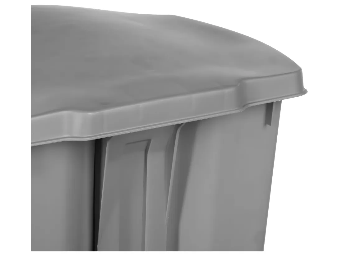 Poubelle à pédale Gris Clair 42 Litres