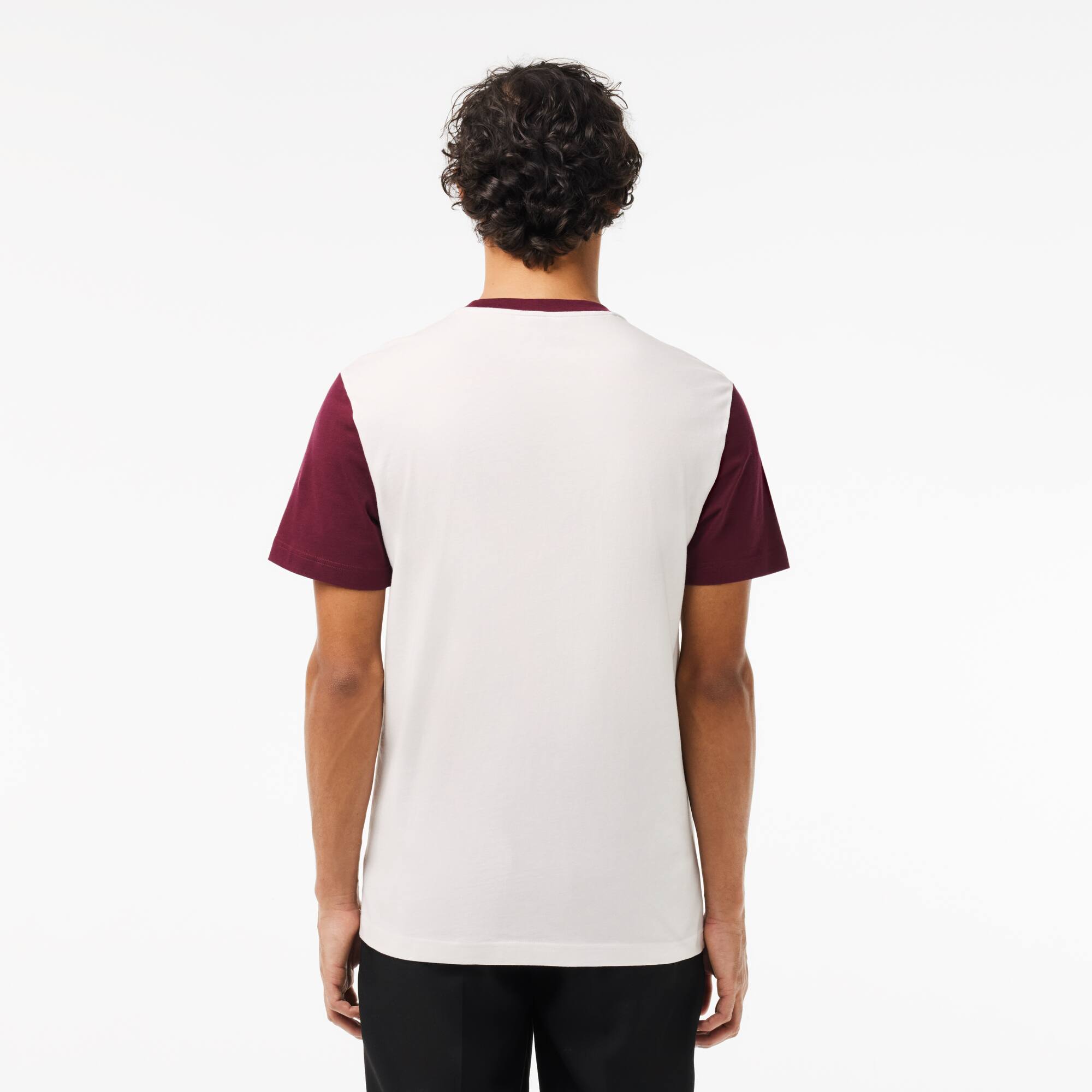 Jersey T-Shirt mit Colourblock T-Shirts - Weiss - Lacoste - Herren
