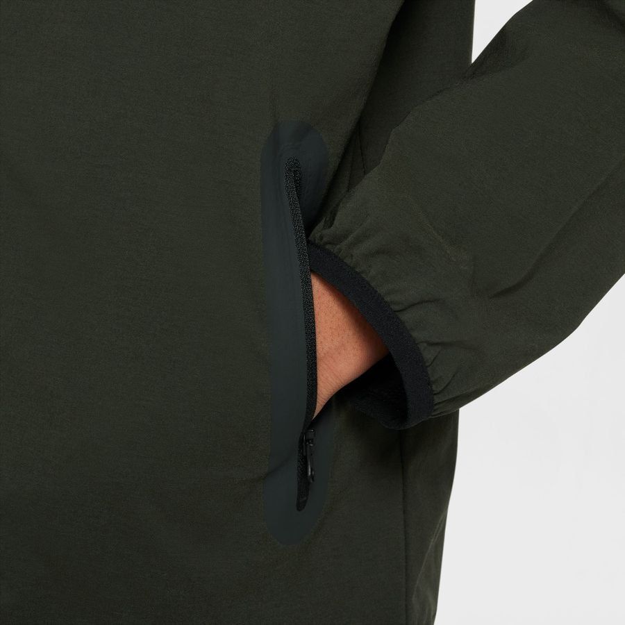 Nike Sweat à Capuche Woven Tech Fleece - Vert/Noir