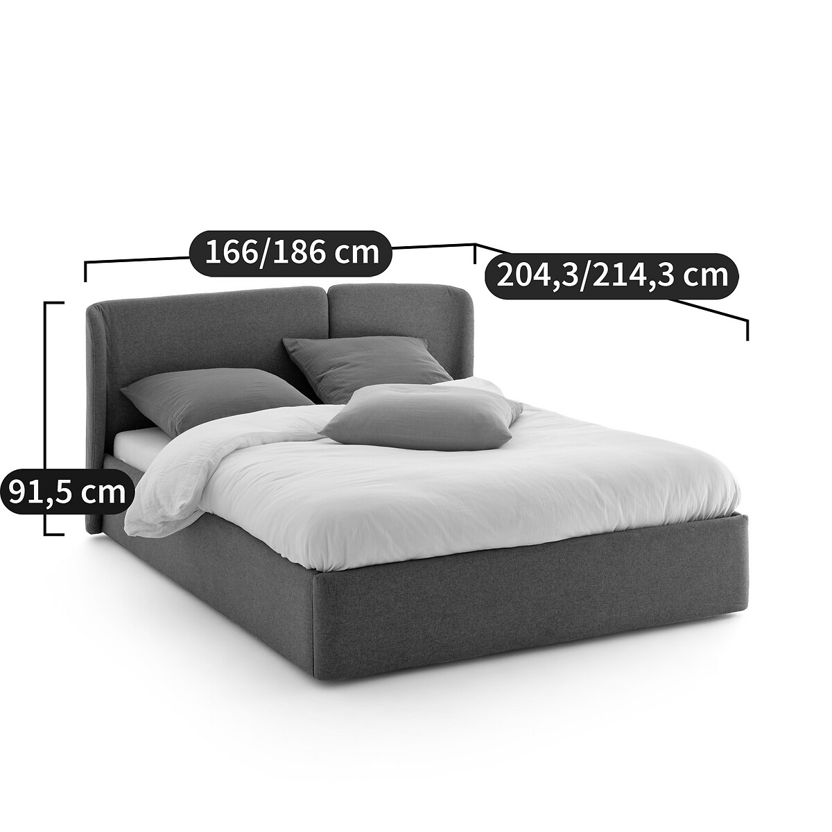LA REDOUTE INTERIEURS<br>Cama baú com estrado de ripas rebatível, Molona