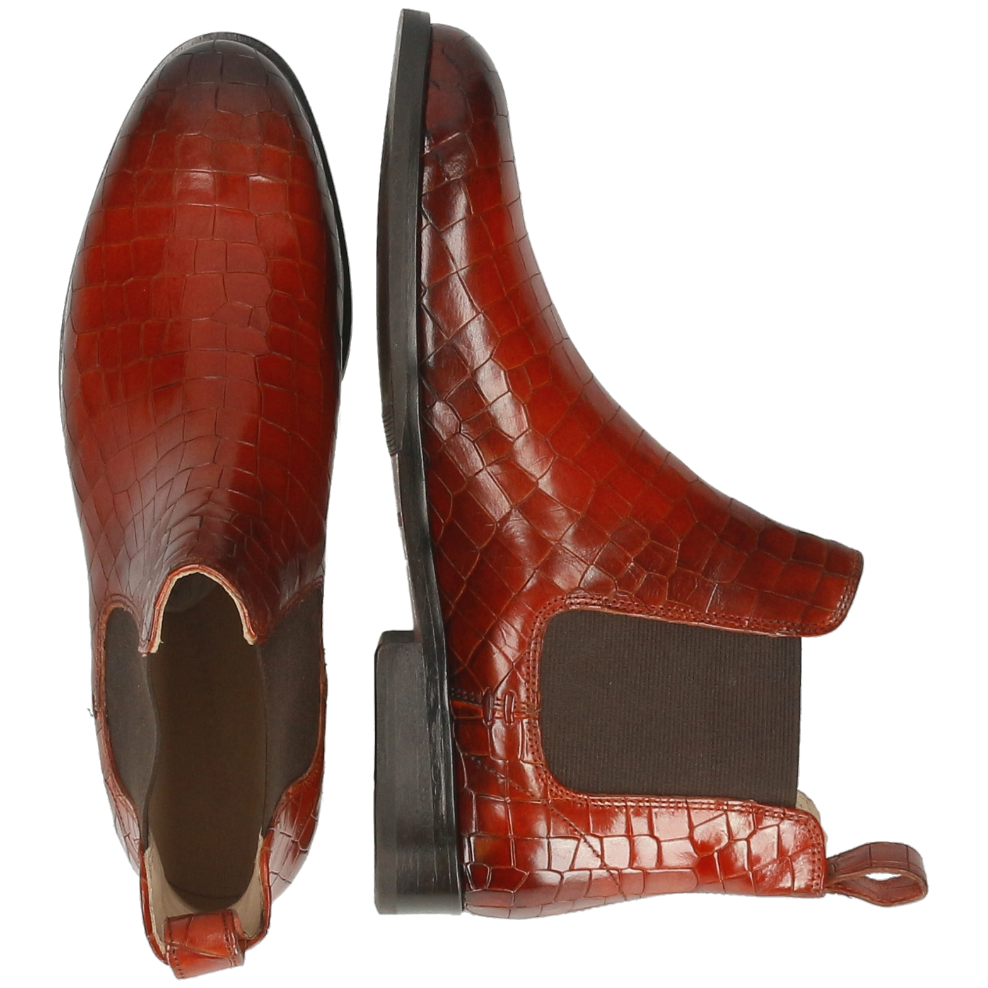 SUSAN 10 - Bottines à talon plat | Orange