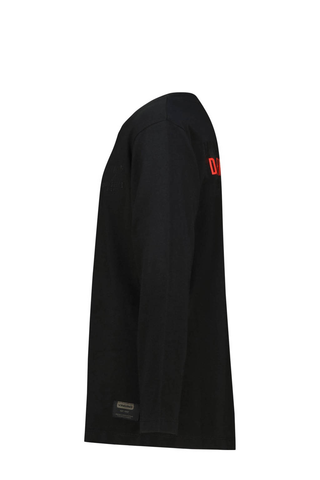 Vingino longsleeve Jiedo met backprint zwart
