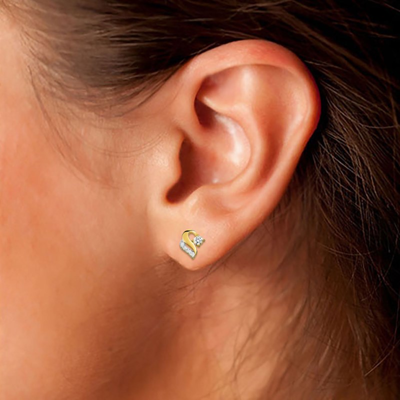Boucles d'oreilles femme - Oxyde de zirconium - Or 18 Carats