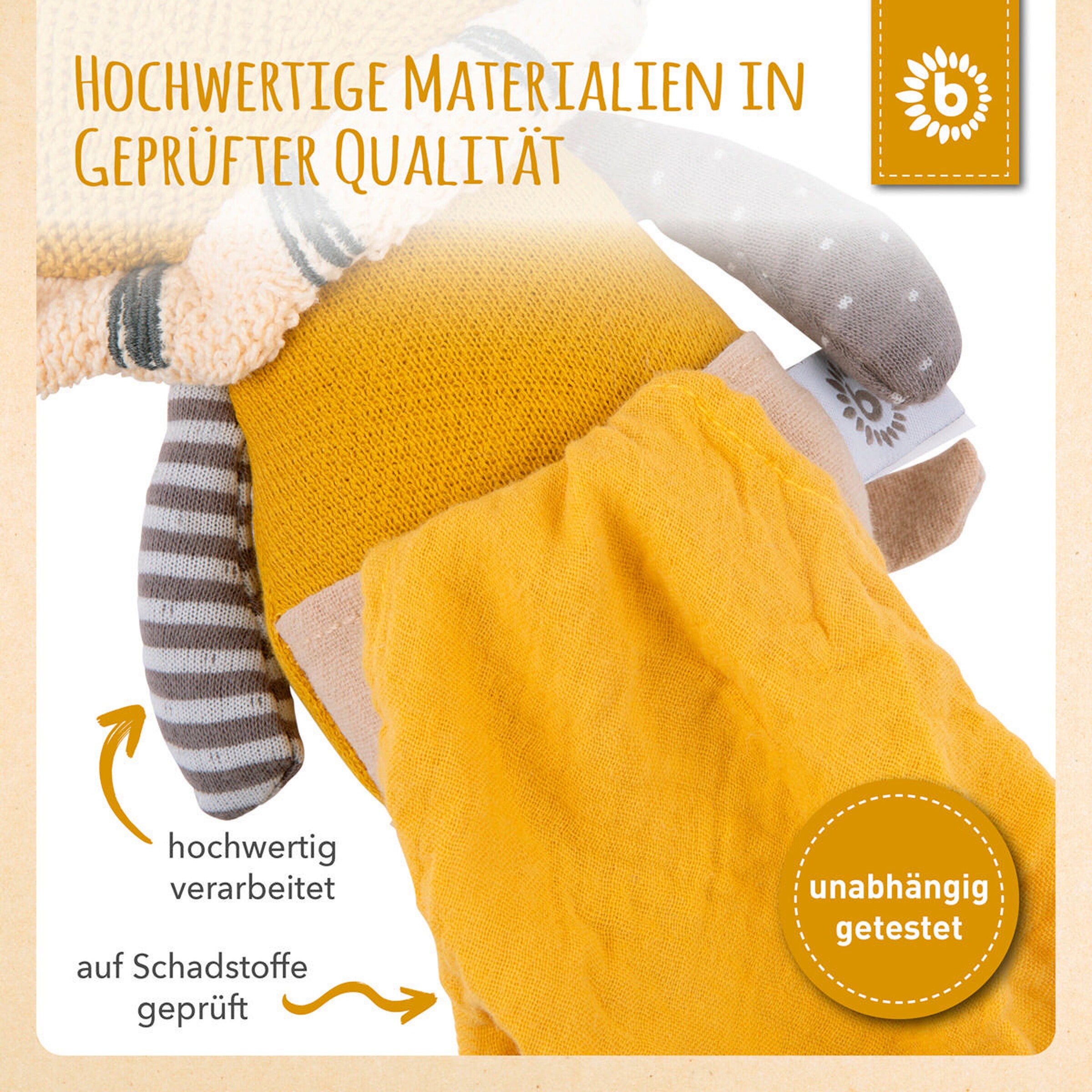 Bieco Kuscheltier Löwe mit Schmusetuch - ab Geburt Gelb