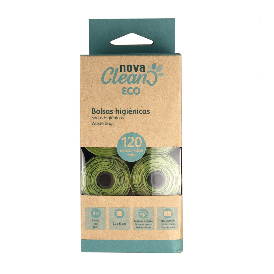 Sacos biodegradáveis para fezes de cachorro Nova Clean Eco