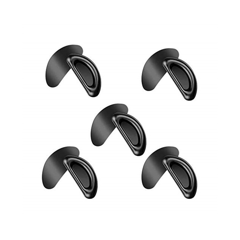 (20er Set) Silikon Brillen Pads Rutschfeste Nasen Bügel Pads Selbstklebend - Schwarz
