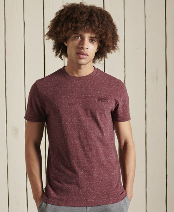 Superdry VINTAGE LOGO EMB TEE Burgundy heather