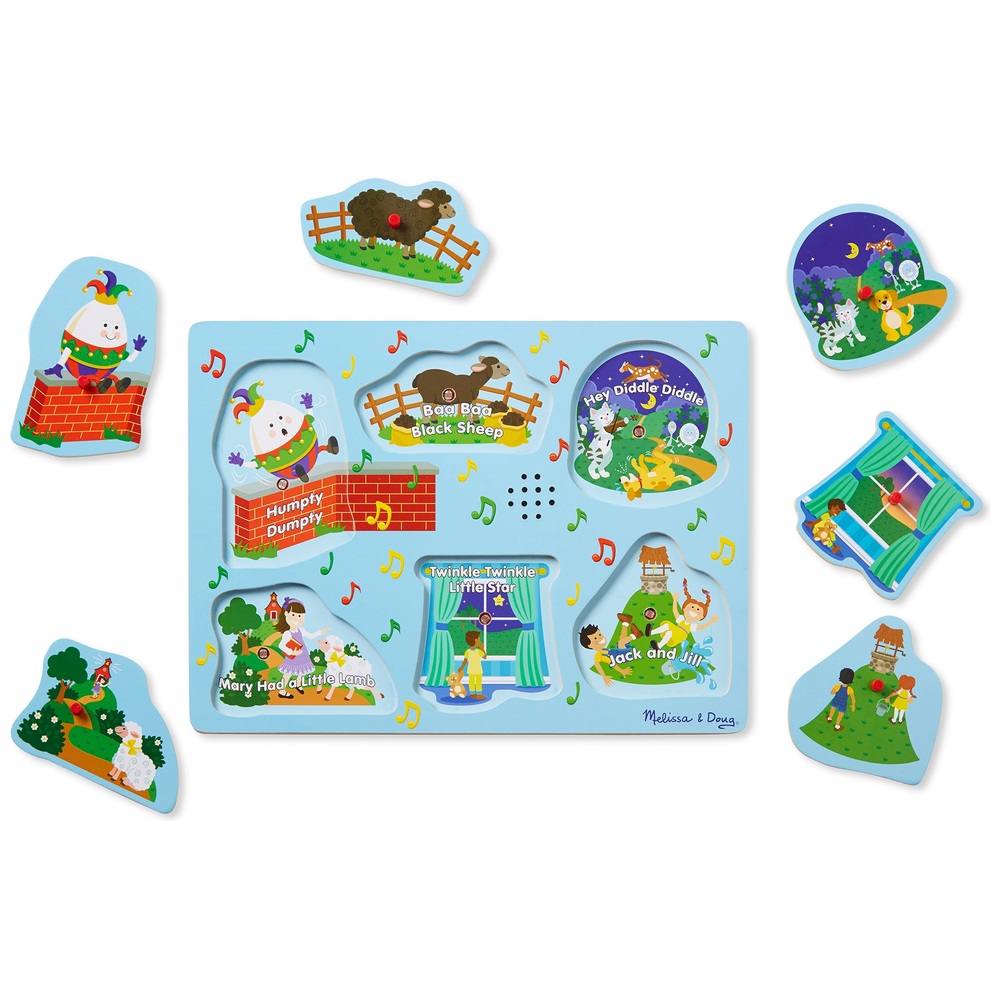 Melissa & Doug Holzpuzzle-Sortiment mit Kinderreimen