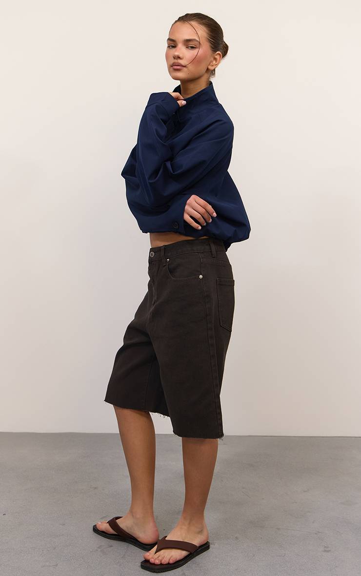 Chocolat Short En Jean Long Taille Basse
